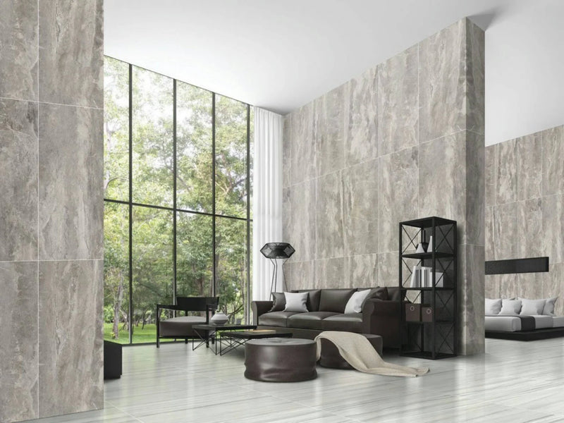 Carrara Select 2.0 Carrara Zebrino 24x48 Polished Porcelain Tile