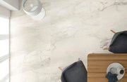 Carrara Select 2.0 Carrara Zebrino 24x48 Polished Porcelain Tile