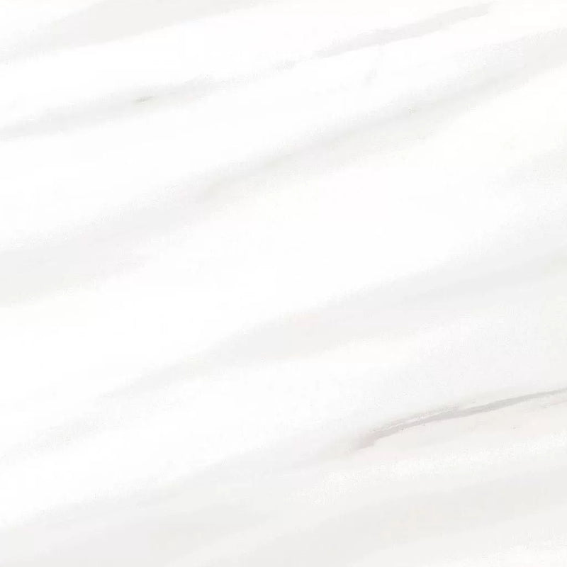 Carrara Select Venato 24x48 matte porcelain tile with a white surface and soft diagonal gray veining.