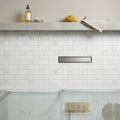 Carrara Whie 2x2 Honed Marble Square Mosaic — Bathroom shower floor