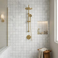 Carrara Whie 2x2 Honed Marble Square Mosaic — Bathroom shower wall