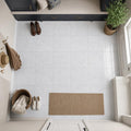 Carrara White 12x12 Honed Veined Marble Tile — Mudroom floor