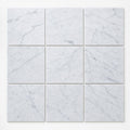Carrara White 12x12 Polished Veined Marble Tile close-up