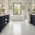 Carrara White 12x24 Honed Marble Tile — Primary Bath floor