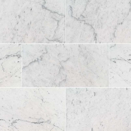 Carrara White 12x24 Polished Marble Tile