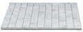 Carrara White 1x1 Honed Veined Marble Mosaic