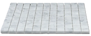 Carrara White 1x1 Honed Veined Marble Mosaic