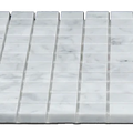Carrara White 1x1 Honed Veined Marble Mosaic