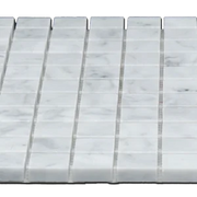 Carrara White 1x1 Honed Veined Marble Mosaic