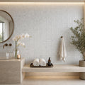 Carrara White 1x1 Honed Veined Marble Mosaic — Spa spa interior
