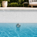 Carrara White 1x1 Honed Veined Marble Mosaic — Swimming Pool pool interior tiling