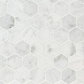 Carrara White 2" Hexagon Honed Pattern Marble Mosaic Tile