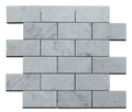 Carrara White Brick Straight Edge 2x4 Polished Marble Mosaic