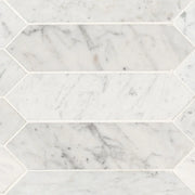 Carrara White 3x12 Picket Honed Marble Tile