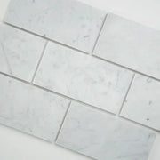 Carrara White 3x6 Polished Marble Tile