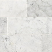 Carrara White 4x12 Honed Marble Tile