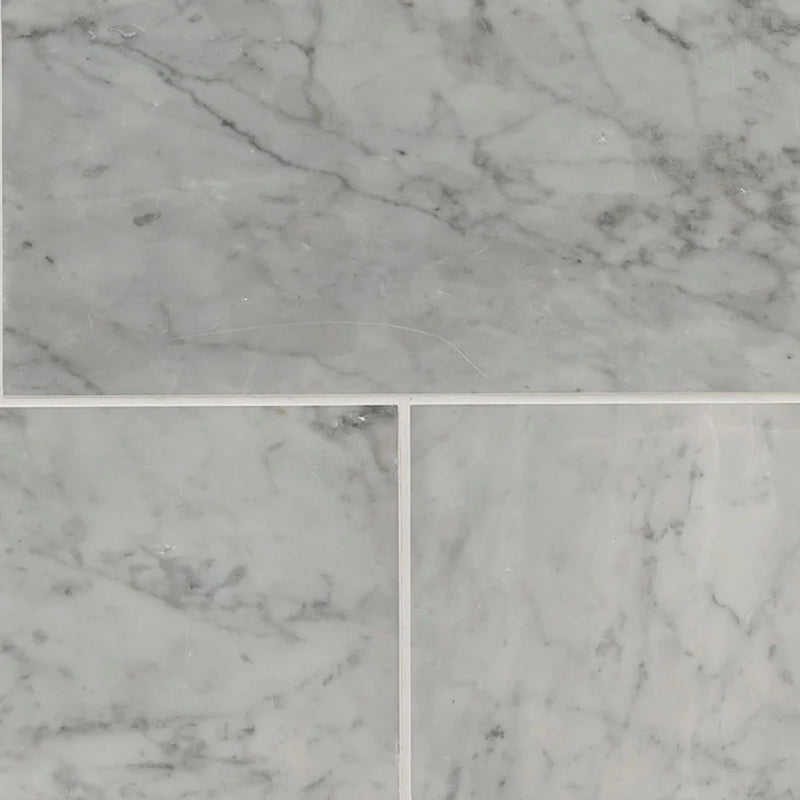 Carrara White 6x12 Polished Marble Tile