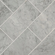 Carrara White 6x12 Polished Marble Tile
