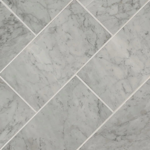 Carrara White 6x12 Polished Marble Tile
