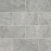 Carrara White 6x12 Polished Marble Tile
