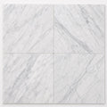 Carrara White (C) 18x18 Polished Marble Tile close-up