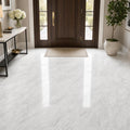 Carrara White (C) 18x18 Polished Marble Tile — Foyer floor