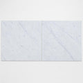 Carrara White C 24x24 Honed Veined Marble Tile close-up