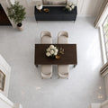 Carrara White C 24x24 Polished Veined Marble Tile — Dining Room floor