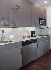 Carrara White Ellipsis Pattern Polished Marble Mosaic Tile