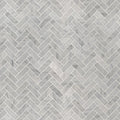 Carrara White Herringbone Pattern Polished Marble Mosaic Tile