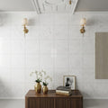 Carrara White (Italian) Marble 12x12 Honed Tile — Hallway floor