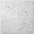 Carrara White (Italian) Marble 18x18 Honed Tile close-up
