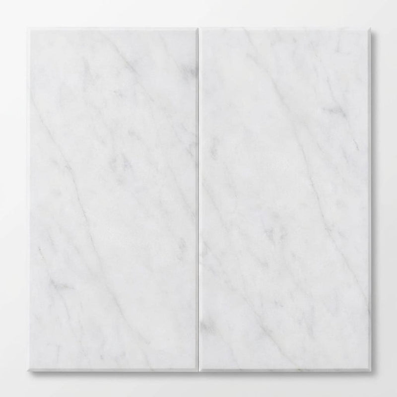 Carrara White (Italian) Marble 18x36 Honed Tile close-up