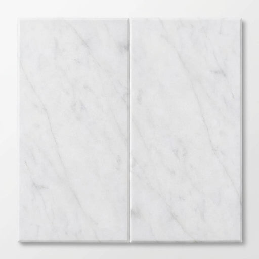 Carrara White (Italian) Marble 18x36 Honed Tile close-up