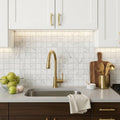Carrara White (Italian) Marble 2x2 Honed Mosaic — Kitchen backsplash