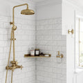 Carrara White (Italian) Marble 3x6 Honed Tile — Bathroom shower wall