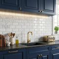 Carrara White (Italian) Marble 3x6 Tumbled Tile — Kitchen backsplash