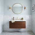 Carrara White (Italian) Marble 4x12 Honed Tile — Powder Room wainscot