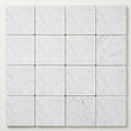 Carrara White (Italian) Marble 4x4 Honed Tile close-up