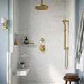 Carrara White (Italian) Marble 5/8x5/8 Honed Mosaic — Bathroom shower wall