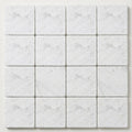 Carrara White (Italian) Marble 6x6 Tumbled Tile close-up