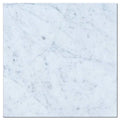 Carrara White C 24x24 Honed Veined Marble Tile