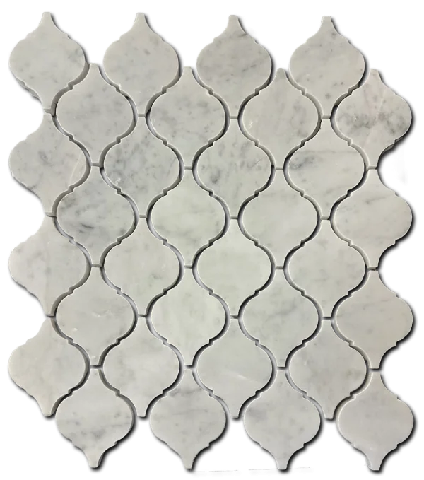 Carrara White Approx 12x12 Lantern Polished Marble Mosaic