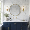 Carrara White Marble Tile 12x24 Polished — Bathroom vanity wall