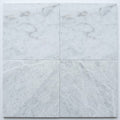 Carrara White Marble Tile 18x18 Honed close-up