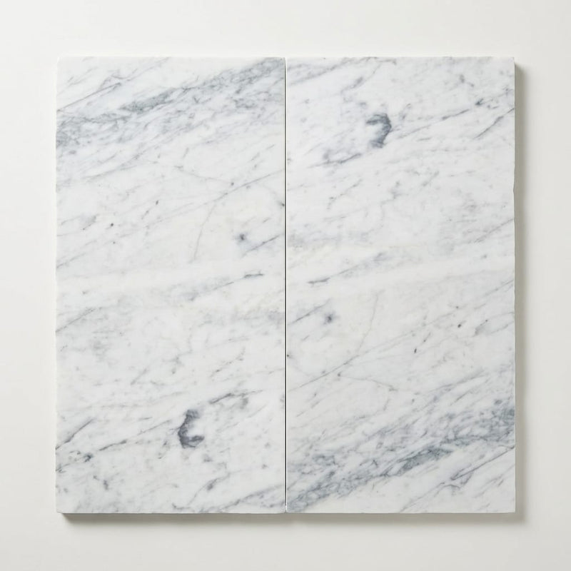Carrara White Marble Tile 18x36 Polished close-up