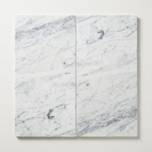 Carrara White Marble Tile 18x36 Polished close-up