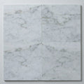 Carrara White Marble Tile 24x24 Honed close-up