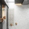 Carrara White Marble Tile 24x24 Honed — Kitchen floor