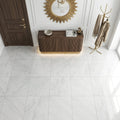 Carrara White Marble Tile 24x24 Polished — Foyer floor